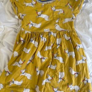 Mini Boden Yellow Bunny Print Dress